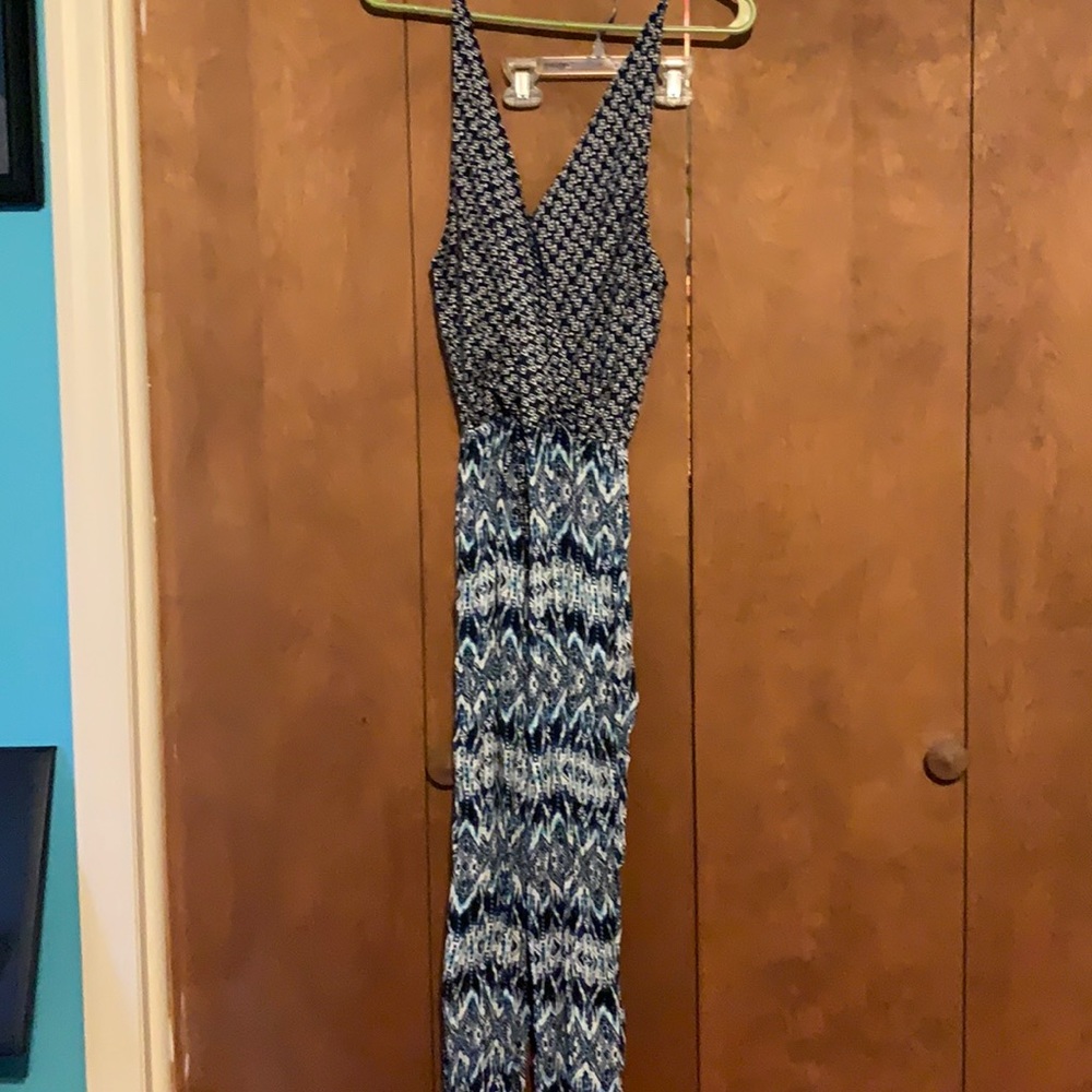 Multi-Colored Wide-Leg Jumpsuit- Size M